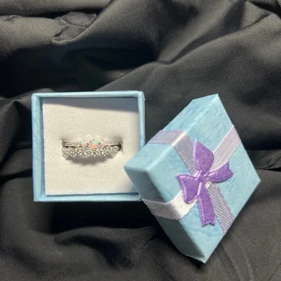 BP Silver Ring with Opal Accent - Picture 3 of 6